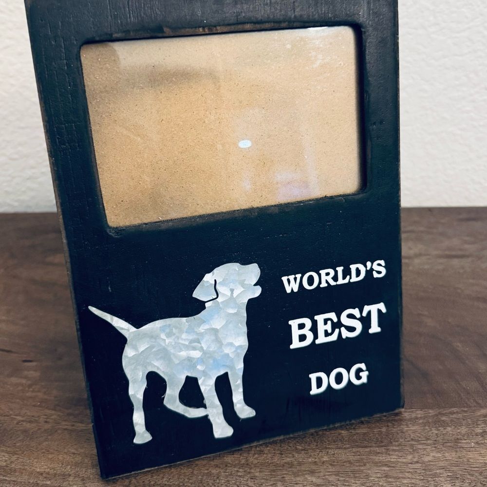 World’s Best Dog Farmhouse Wooden Picture Frame